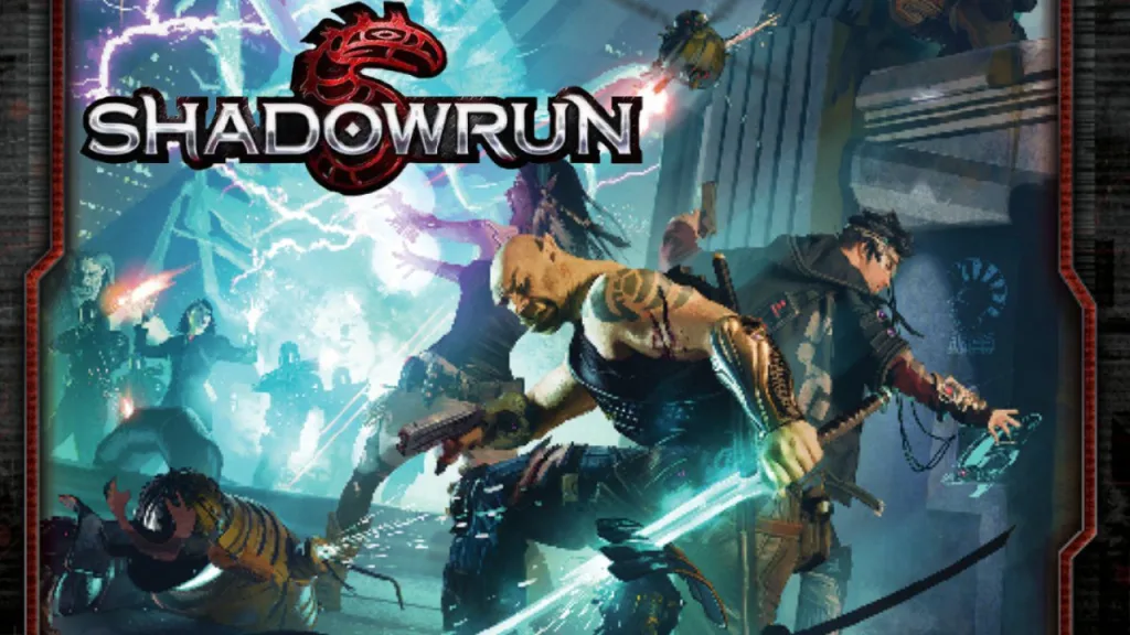 Imagem do jogo Shadowrun com o logotipo.