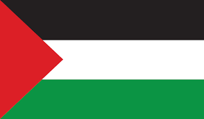 Bandeira da Palestina, onde vive meu rival palestino.